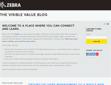 Tablet Screenshot of blogs.zebra.com