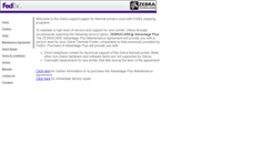Desktop Screenshot of fedex.zebra.com
